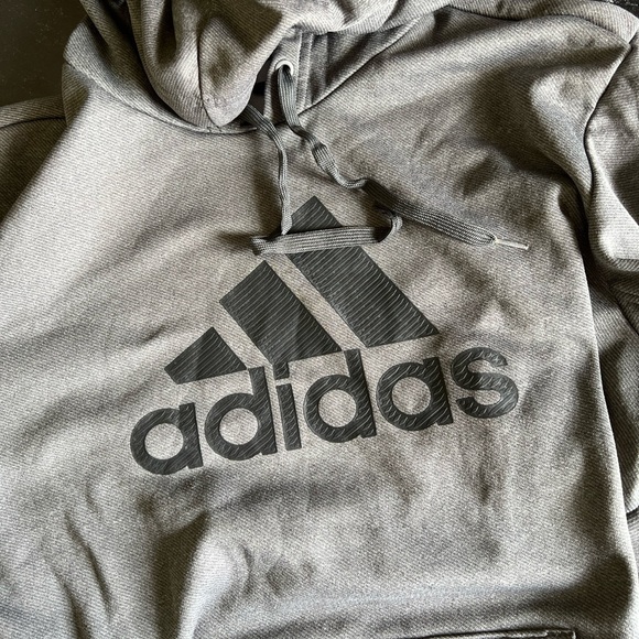 Adidas Men’s Gray Logo Hoodie Size M - Picture 10 of 12